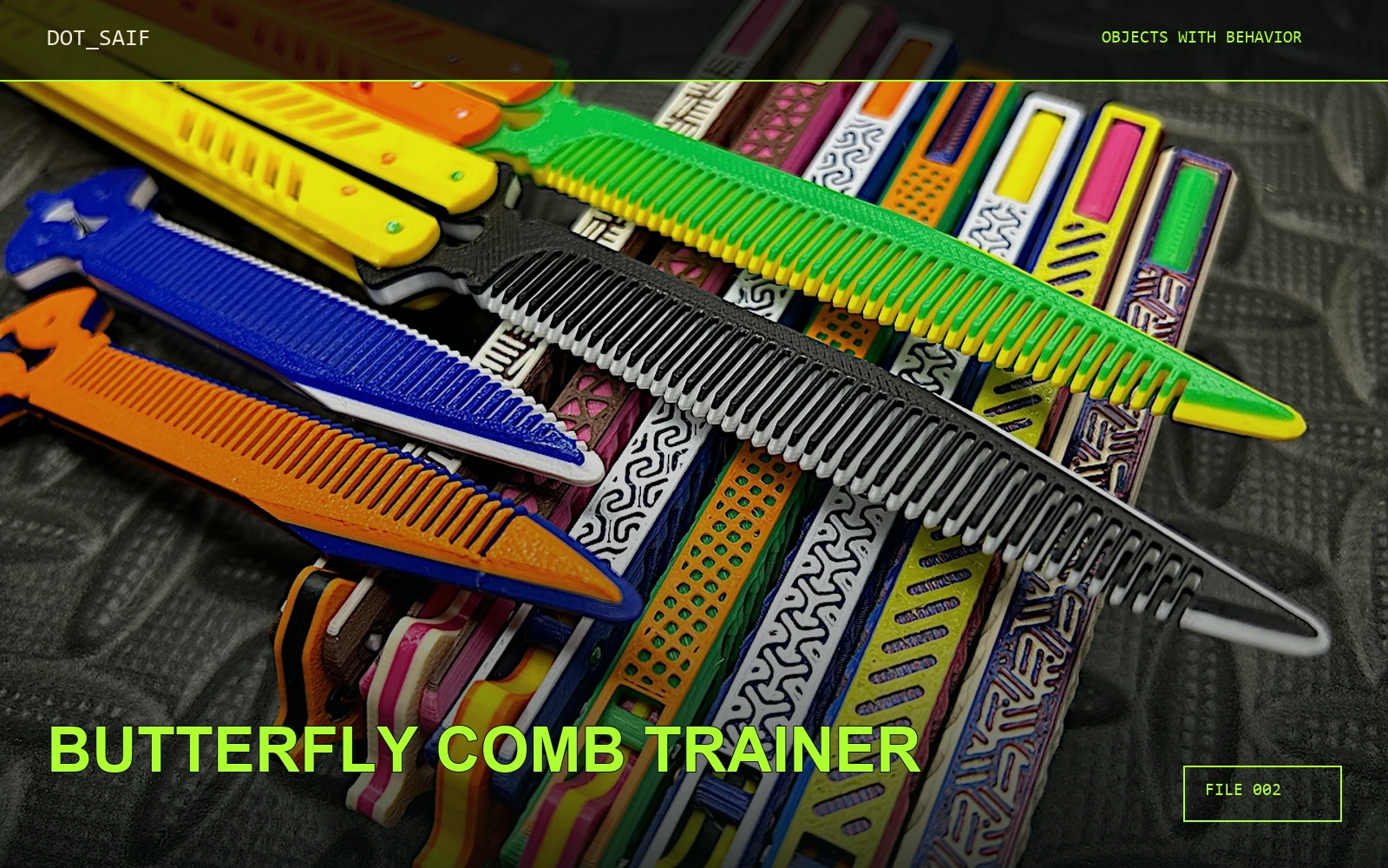 Butterfly Comb Trainer Dot Saif cover