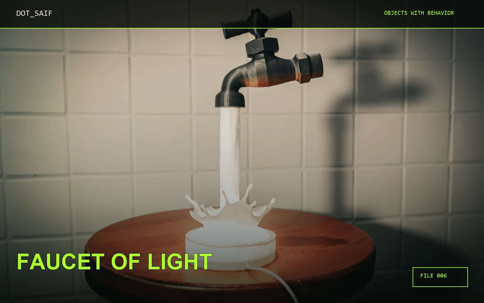 Faucet of Light Dot Saif cover