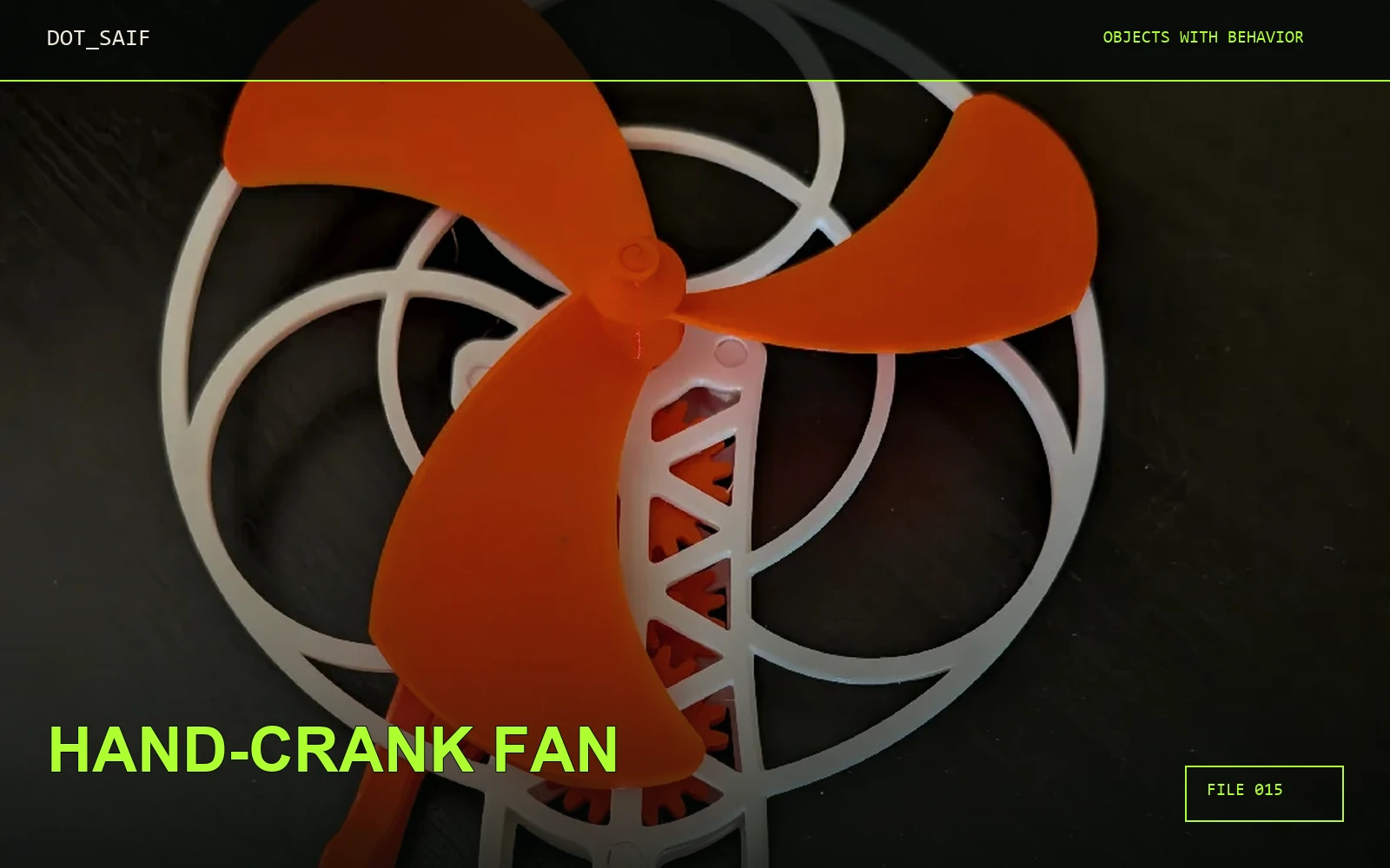 Hand-Crank Fan Dot Saif cover