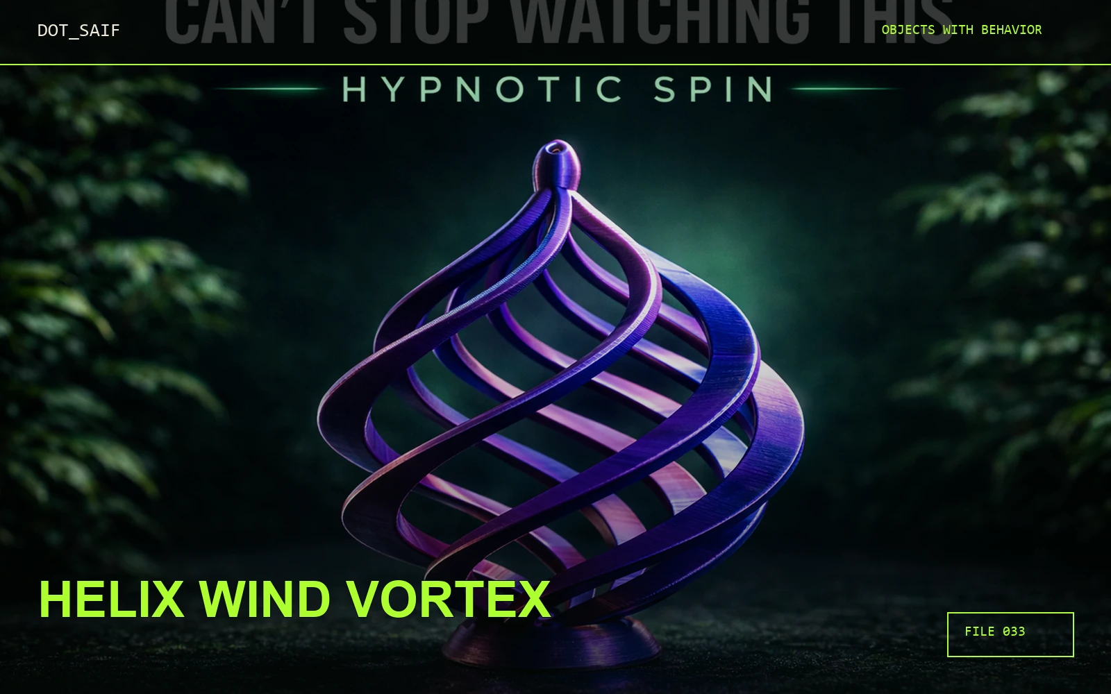 Helix Wind Vortex Dot Saif cover
