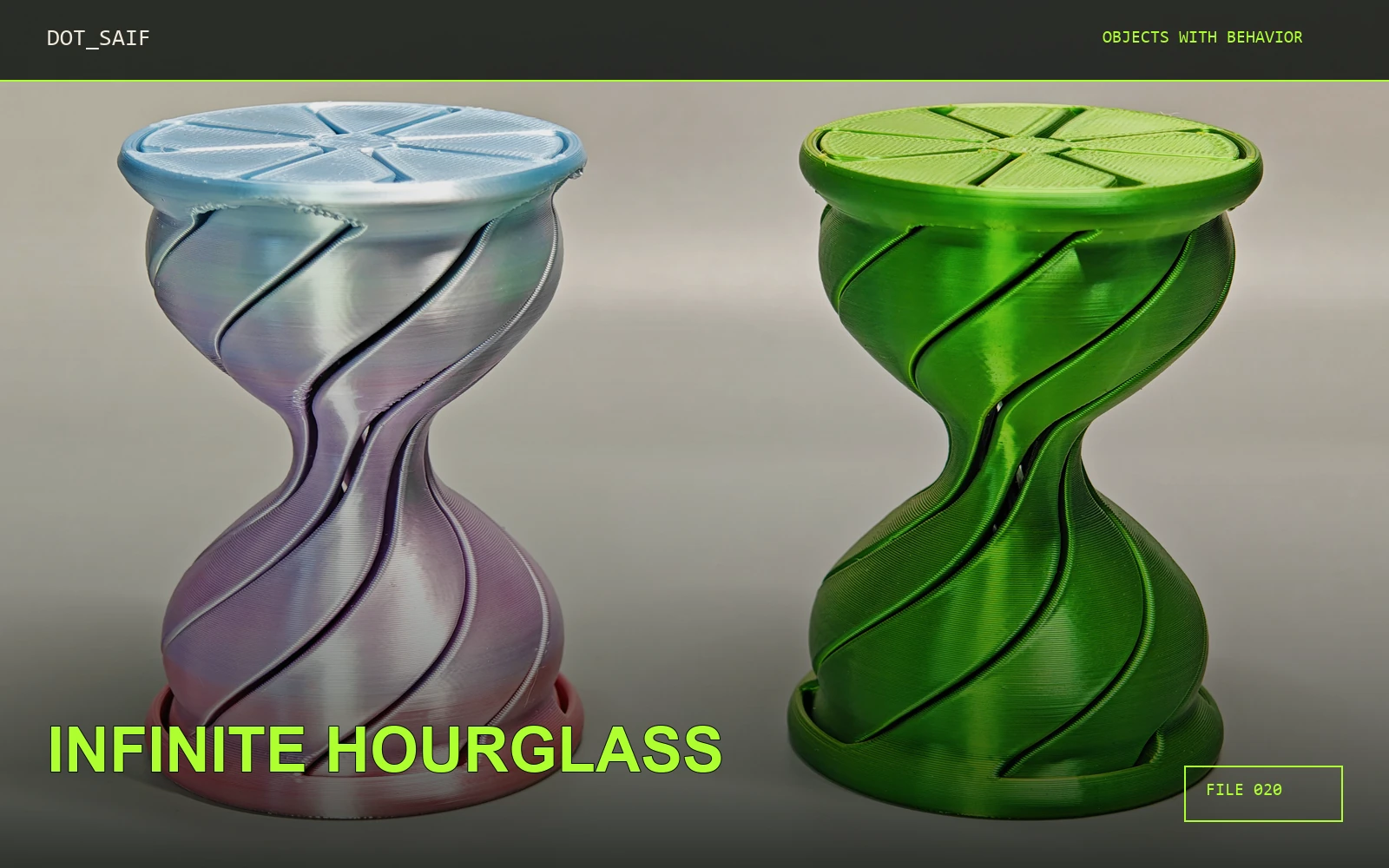 Infinite Hourglass Dot Saif cover