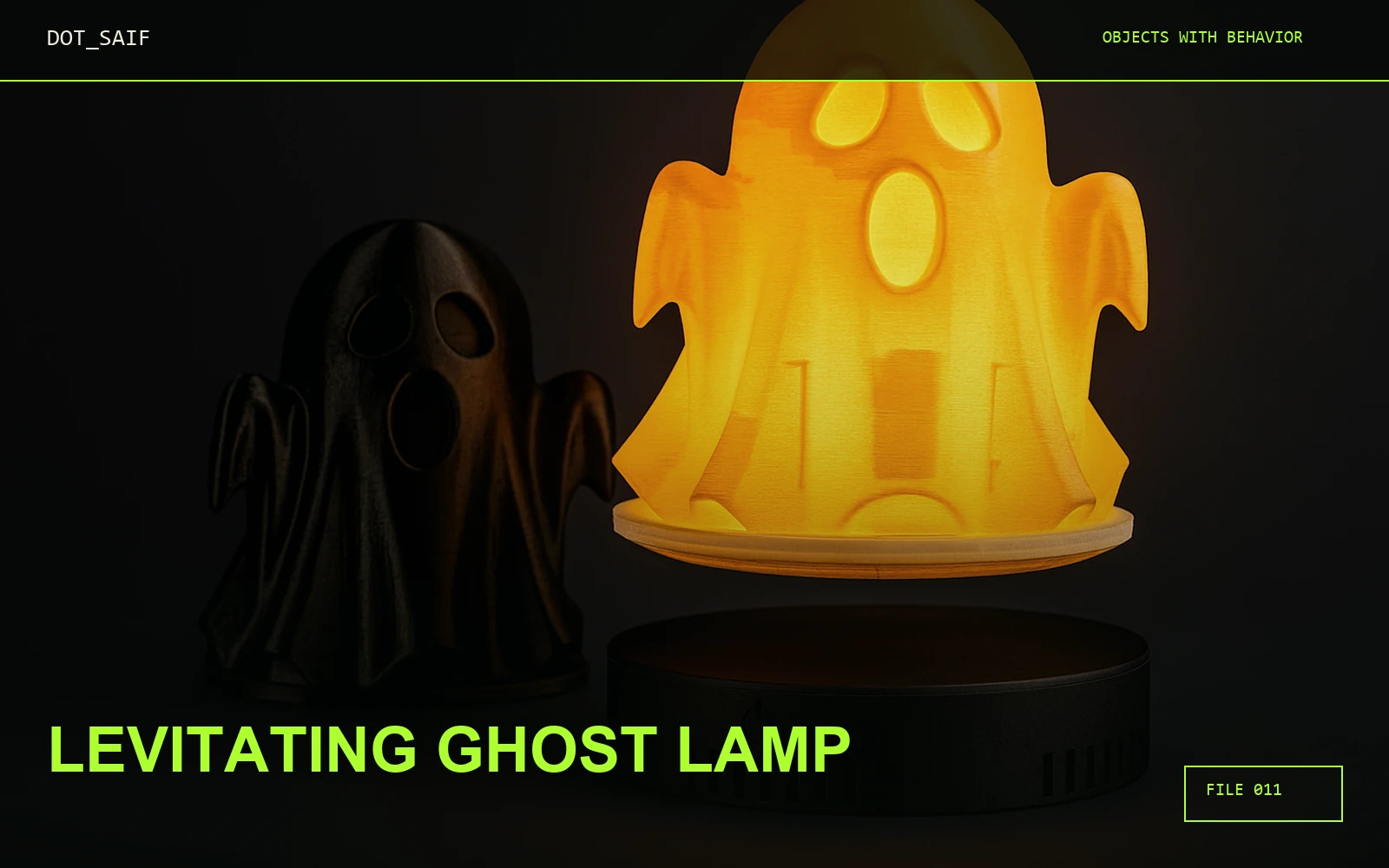 Levitating Ghost Lamp Dot Saif cover