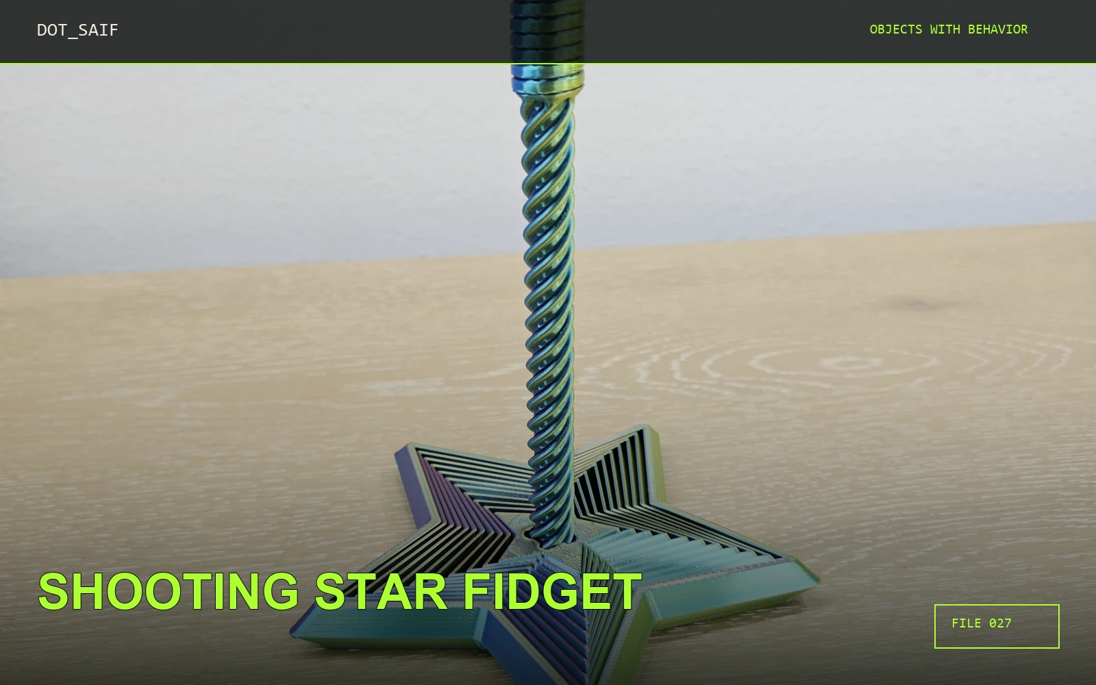 Shooting Star Fidget Dot Saif cover