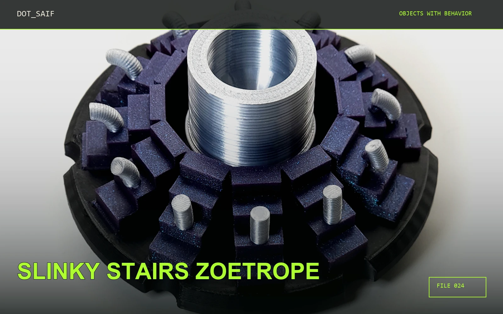 Slinky Stairs Zoetrope Dot Saif cover