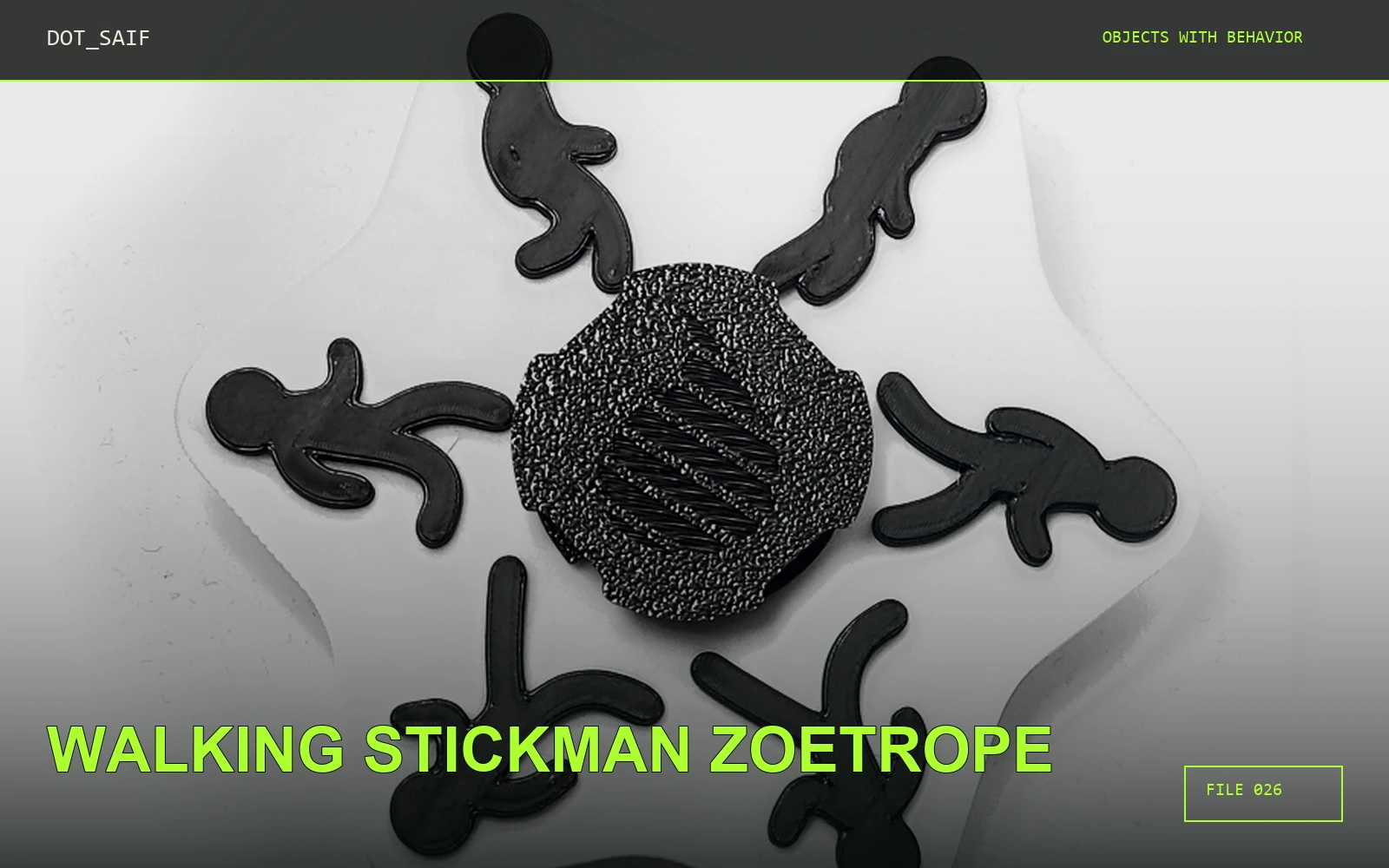 Walking Stickman Zoetrope Dot Saif cover