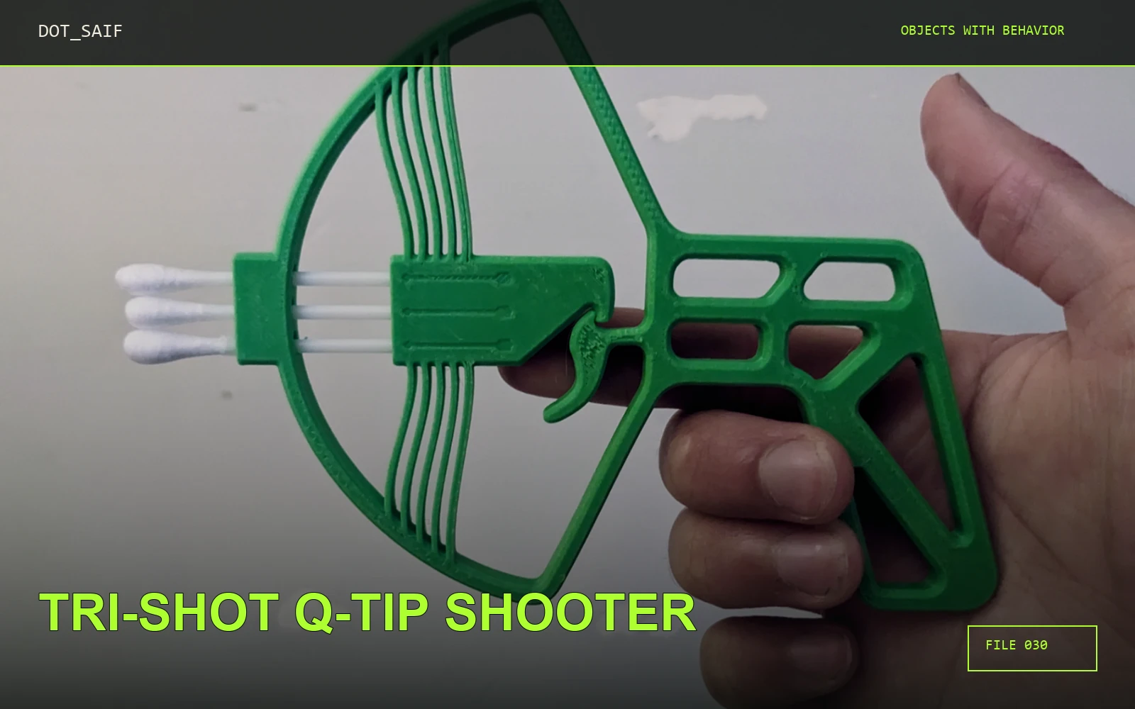 Tri-Shot Q-Tip Shooter Dot Saif cover