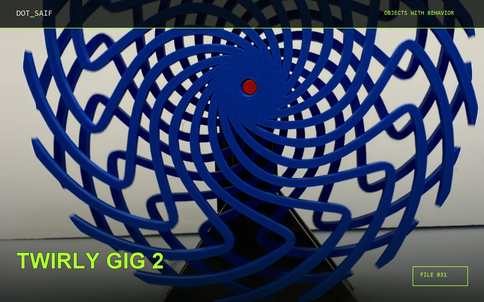 Twirly Gig 2 Dot Saif cover