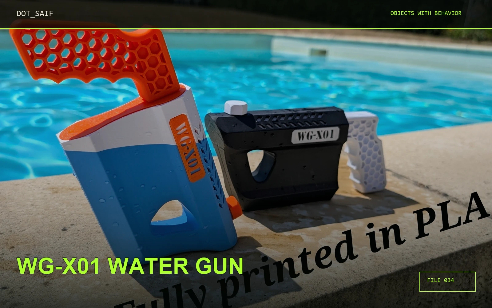WG-X01 Water Gun Dot Saif cover